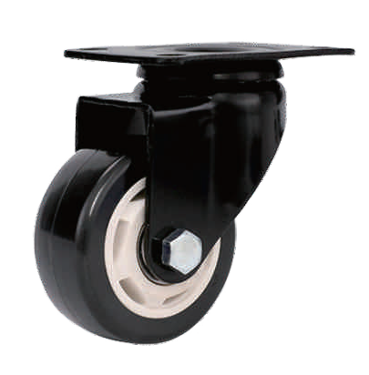 Medium Duty Black PU Caster Series