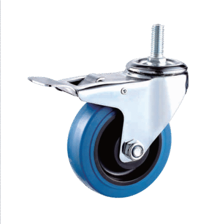 Industrial Blue Elastic Rubber Caster Series
