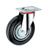 Industrial Black Rubber Cast Iron Caster Series