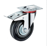 Industrial Black Rubber Cast Iron Caster Series