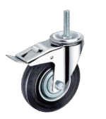 Industrial Black Rubber Cast Iron Caster Series