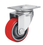 Medium Duty Red PU Cast Iron Caster Series