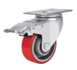 Medium Duty Red PU Cast Iron Caster Series