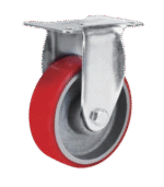 Medium Duty Red PU Cast Iron Caster Series